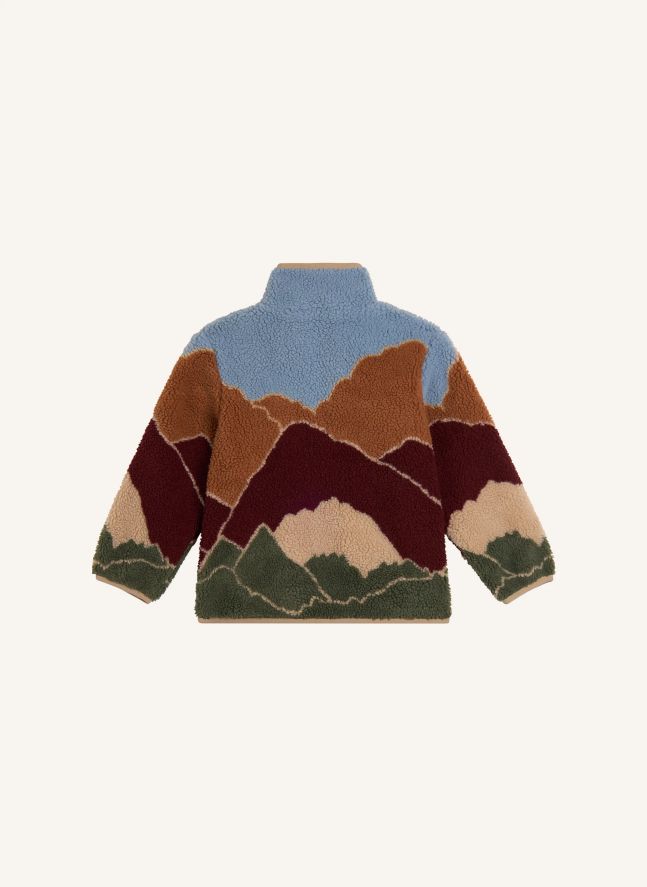 Veste Façon Sherpa Montagnes | Beige
