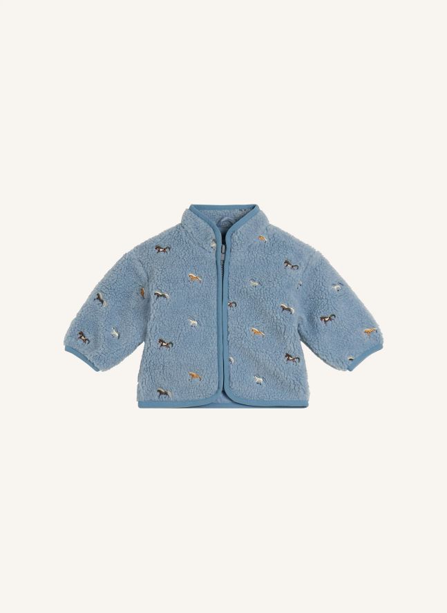 Horse Sherpa Jacket | Light blue