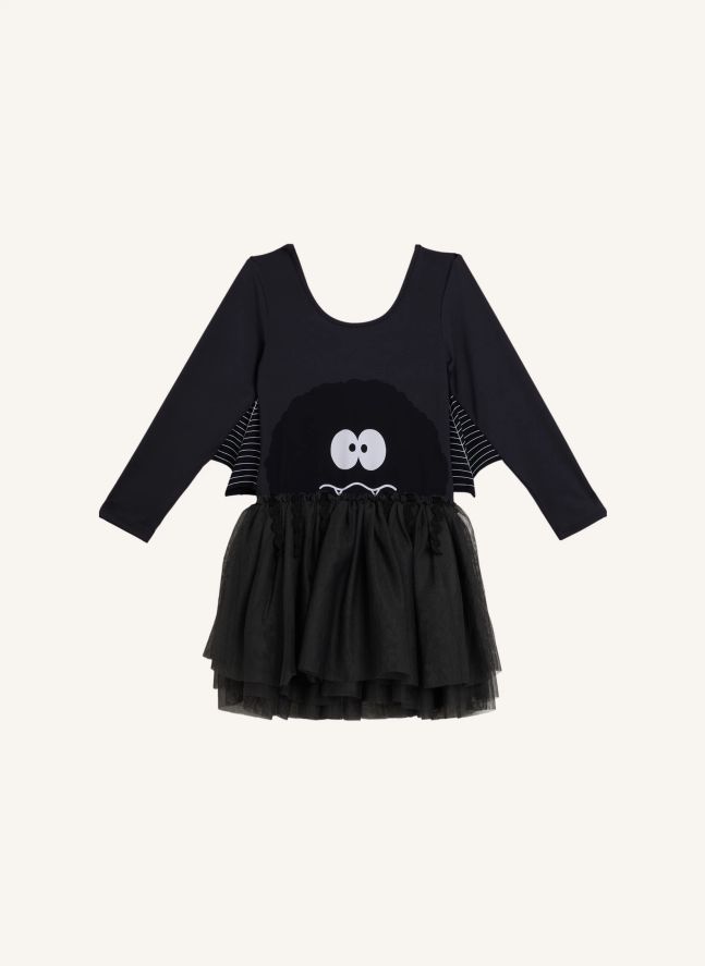 Vestido araña de tul | Negro