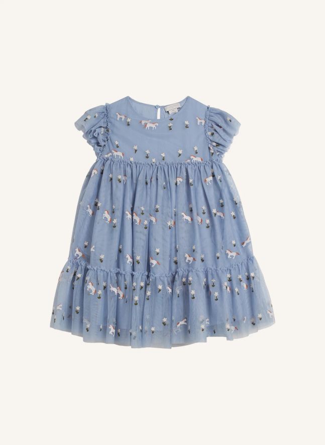 Robe Chevaux Tulle | Bleu