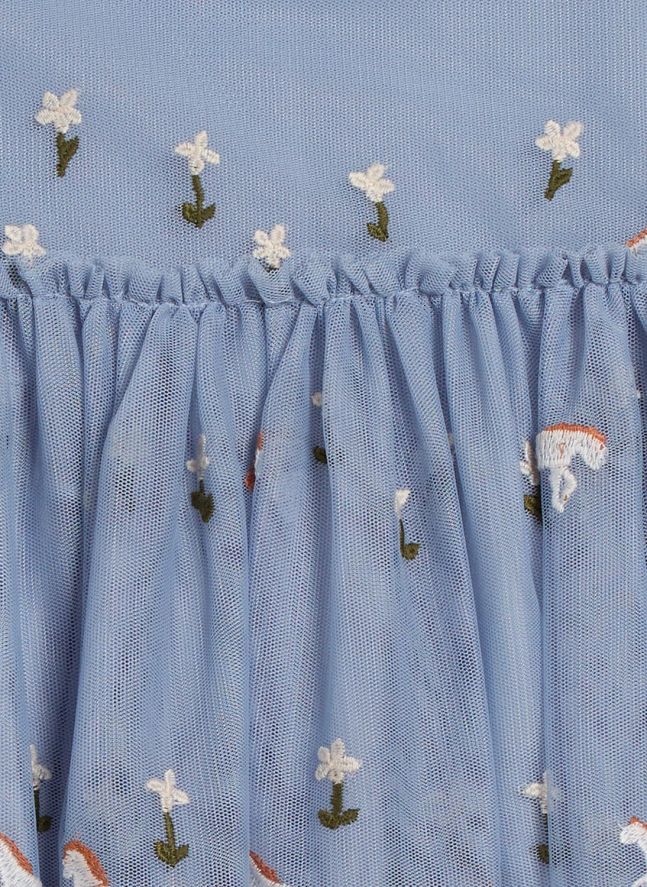Robe Chevaux Tulle | Bleu