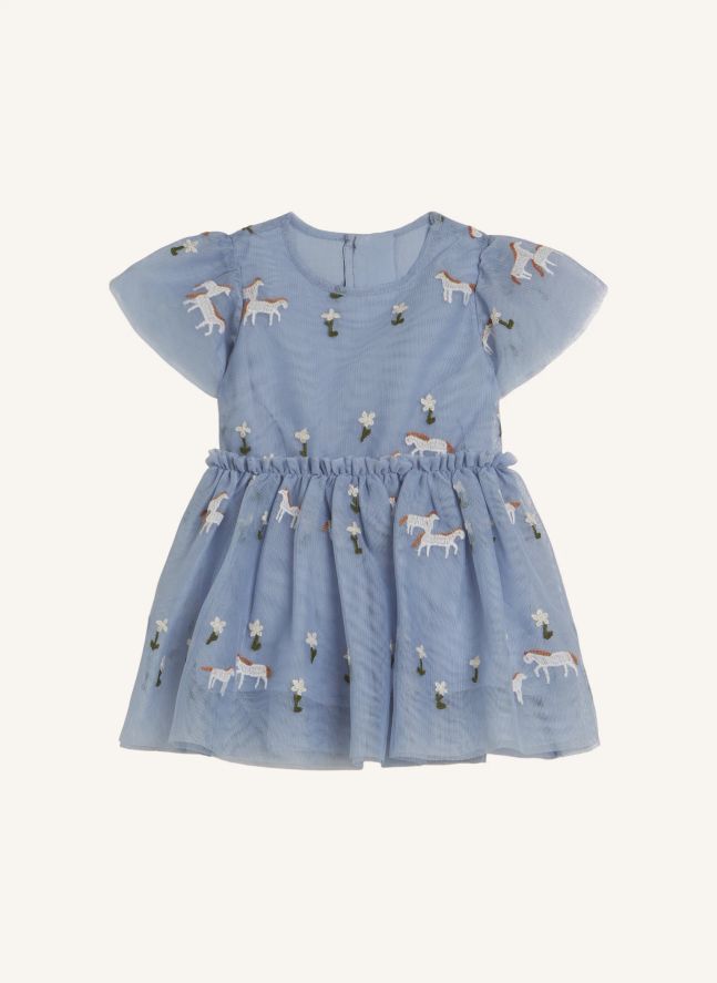 Vestido de tul para bebé | Azul