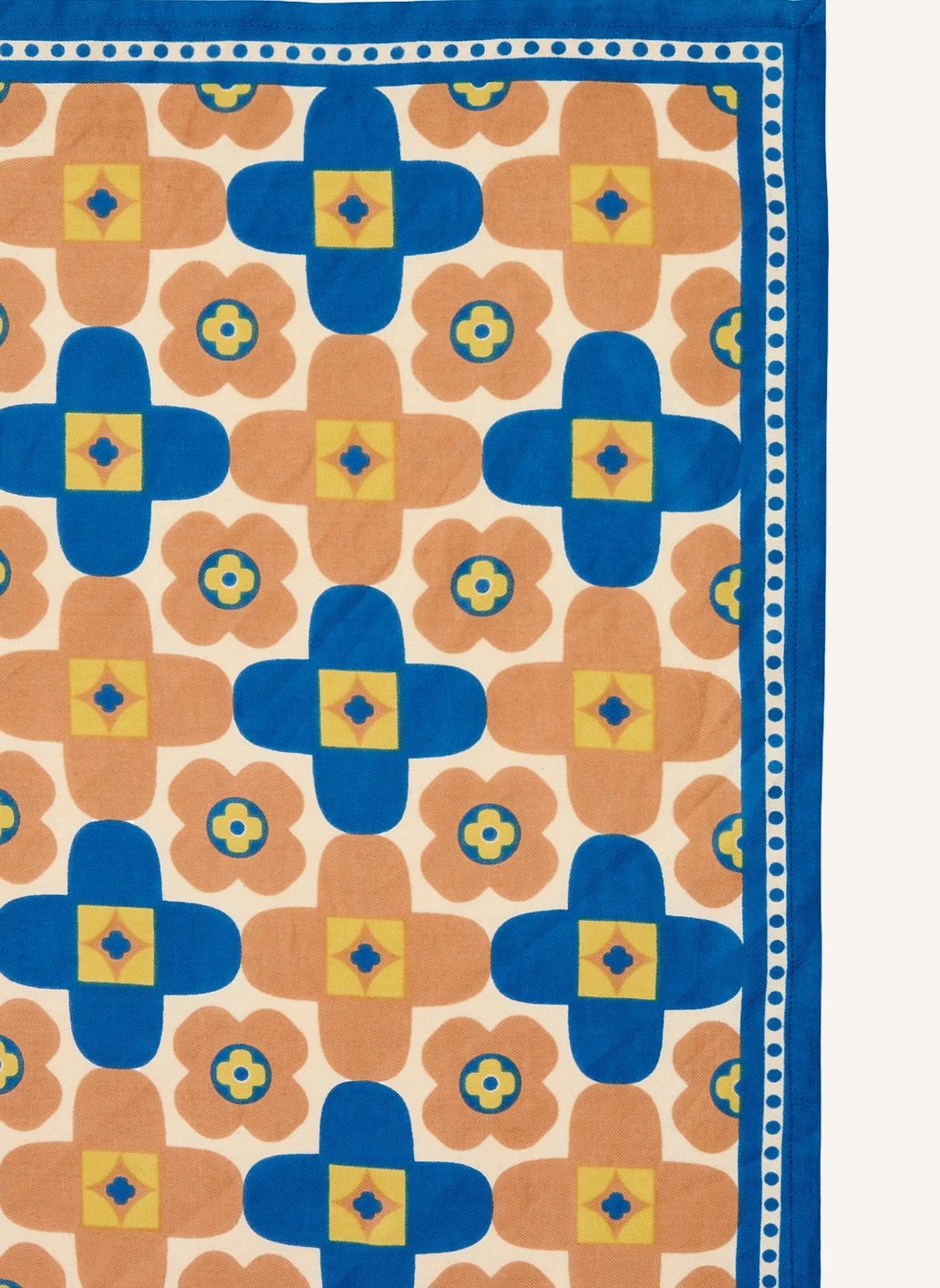 Grand Foulard Latika Fleurs | Bleu- Image produit n°0