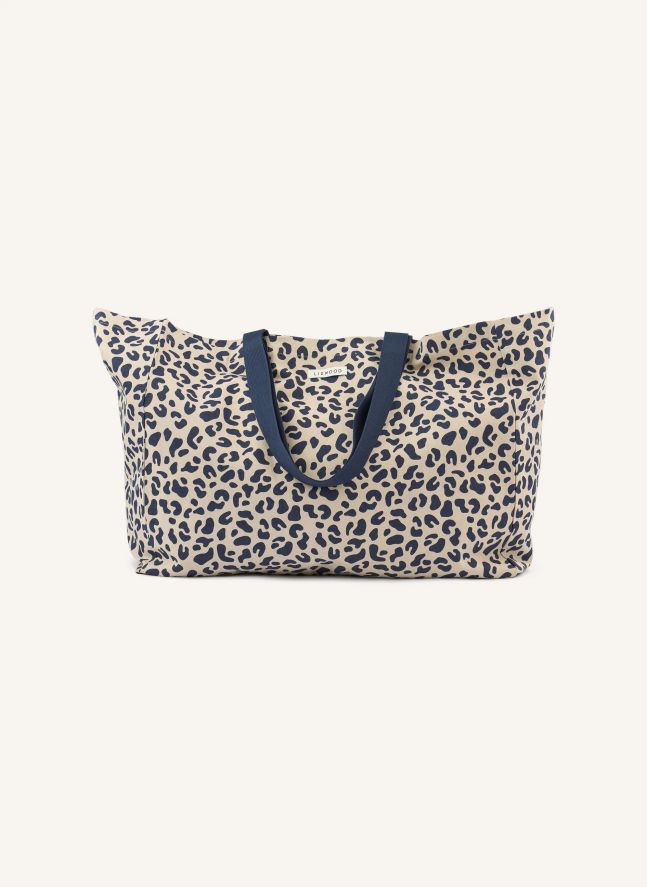 Tote Bag Maxi Léopard Coton Bio | Beige