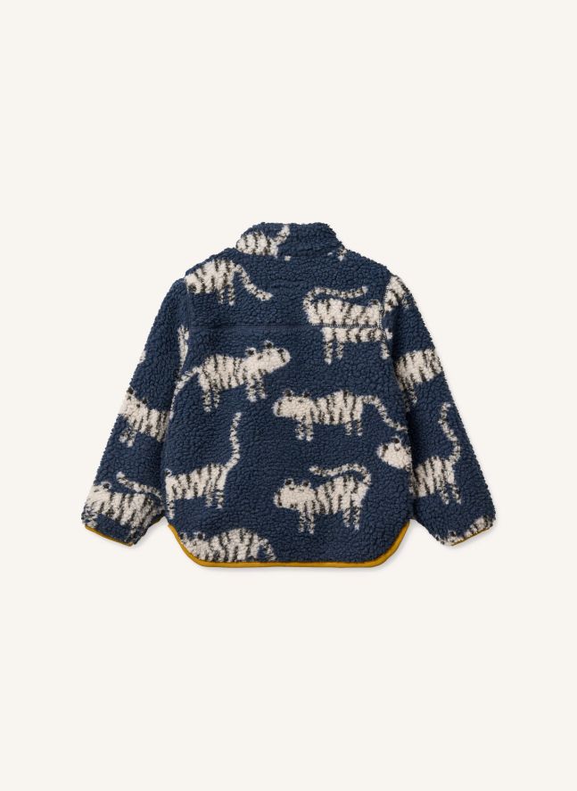 Chaqueta Sherpa Nolan Tigres de fibra reciclada | Azul Marino