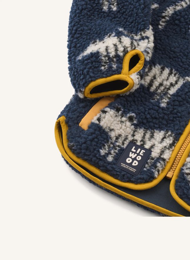 Chaqueta Sherpa Nolan Tigres de fibra reciclada | Azul Marino