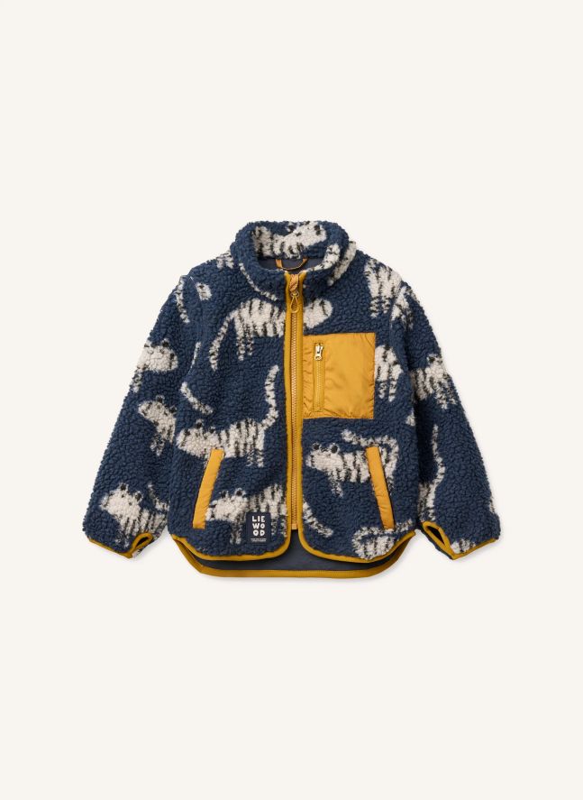 Veste Façon Sherpa Nolan Tigres Fibres Recyclées | Bleu marine