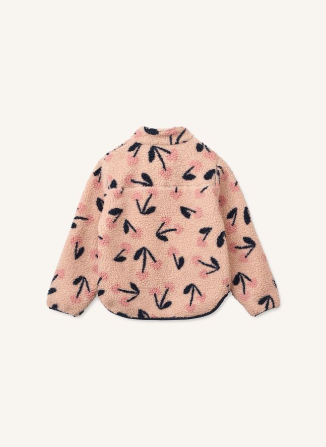 Veste Façon Sherpa Nolan Cerises Fibres Recyclées | Rose