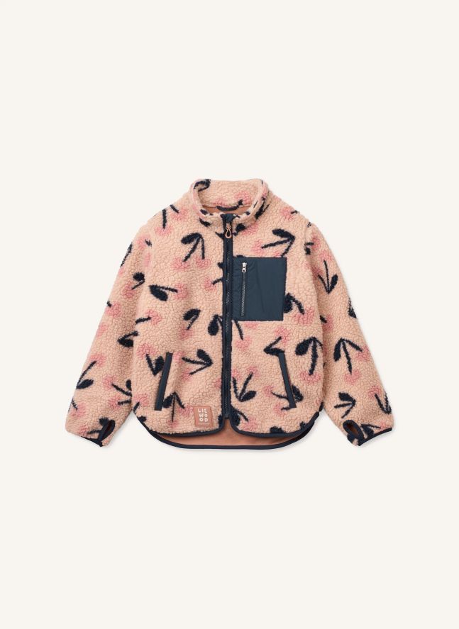 Veste Façon Sherpa Nolan Cerises Fibres Recyclées | Rose