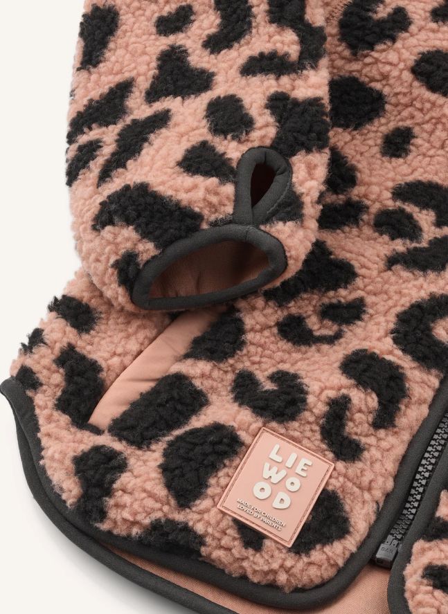 Veste Façon Sherpa Nolan Léopard Fibres Recyclées | Rose pâle