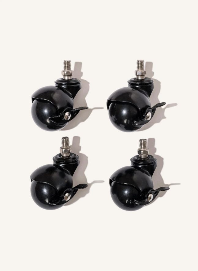 Roulettes pour pied de parasol - Set de 4 | Noir