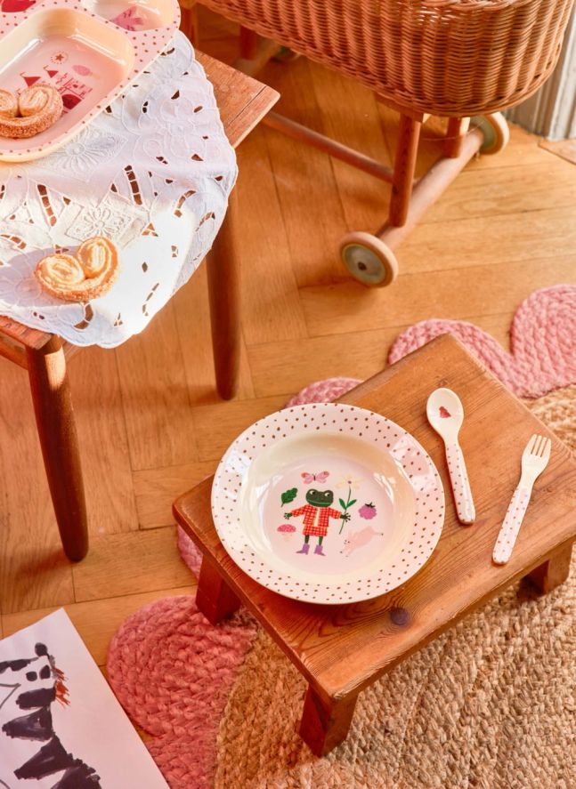 Plato hondo de melamina Fairytale | Rosa