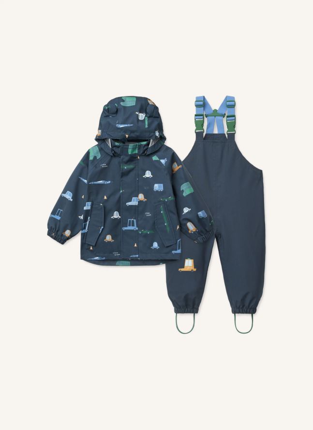 Ensemble de Pluie Manu Voitures Fibres Recyclées | Bleu marine