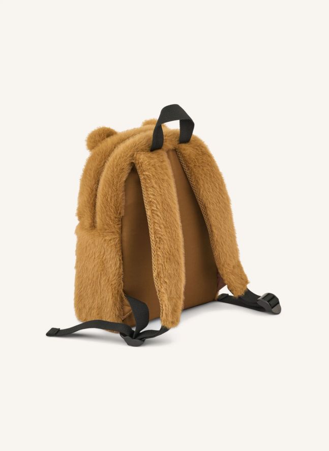 Sac à Dos Façon Fourrure Denise Tigre Fibres Recyclées | Caramel
