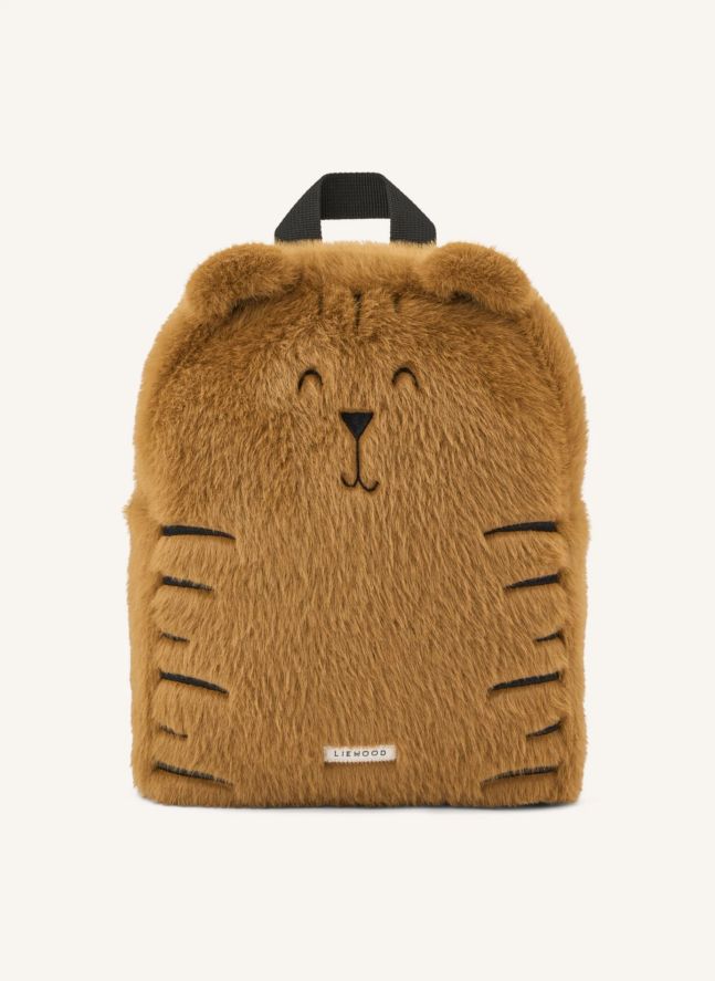 Sac à Dos Façon Fourrure Denise Tigre Fibres Recyclées | Caramel