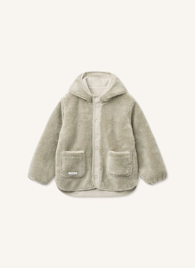 Chaqueta de piel de conejo Mina Fibras recicladas | Beige