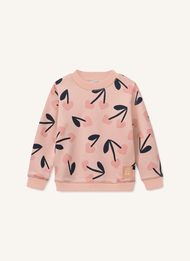 Sweat Ridley Cerises Coton Bio | Rose