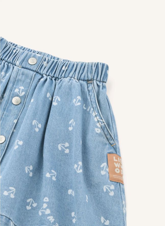 Jupe Rio Cerises Denim | Bleu