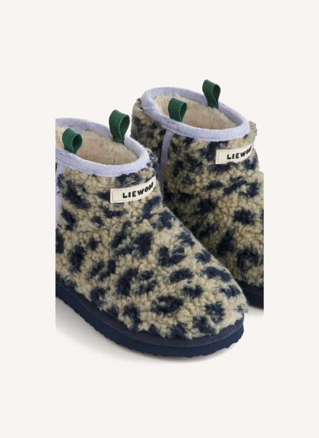 Boots Façon Sherpa Albi Léopard Fibres Recyclées | Beige