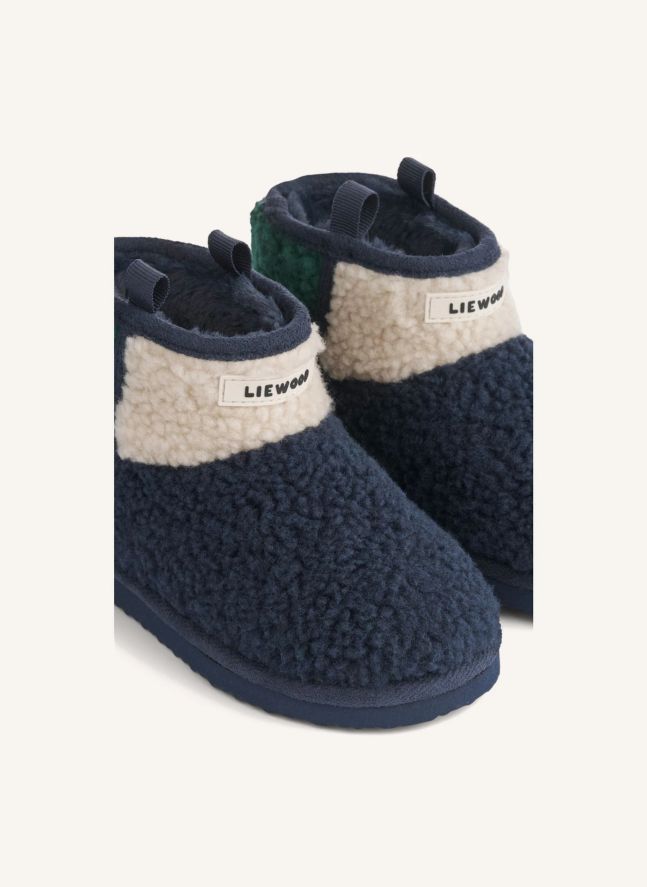 Boots Façon Sherpa Albi Fibres Recyclées | Bleu marine
