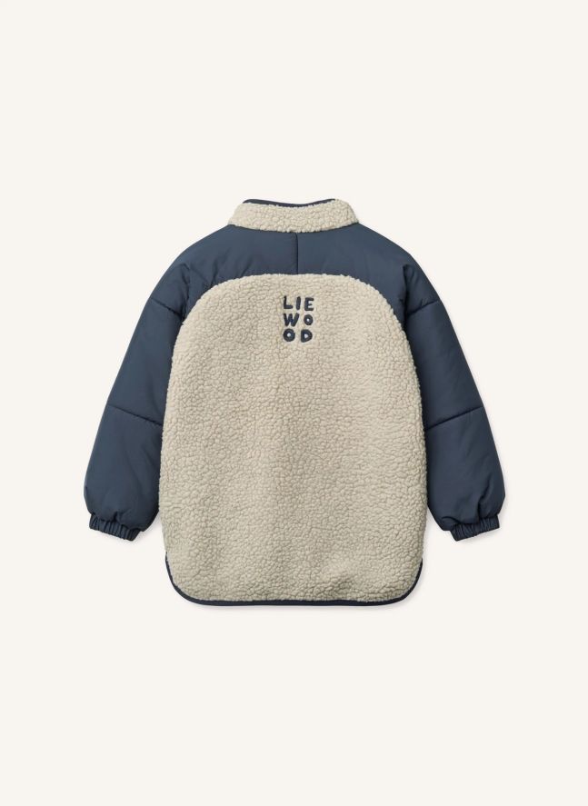 Veste Façon Sherpa Runa Fibres Recyclées | Bleu marine