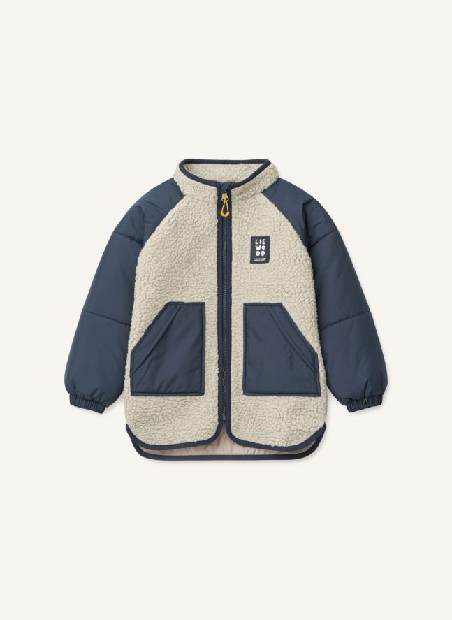 Chaqueta Sherpa de fibra reciclada Runa | Azul Marino