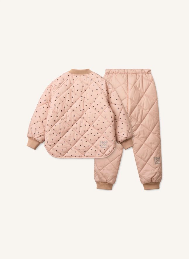 Ensemble Thermique Zella Cerises Fibres Recyclées | Rose