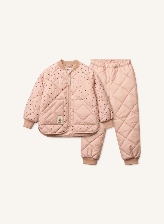 Ensemble Thermique Zella Cerises Fibres Recyclées | Rose