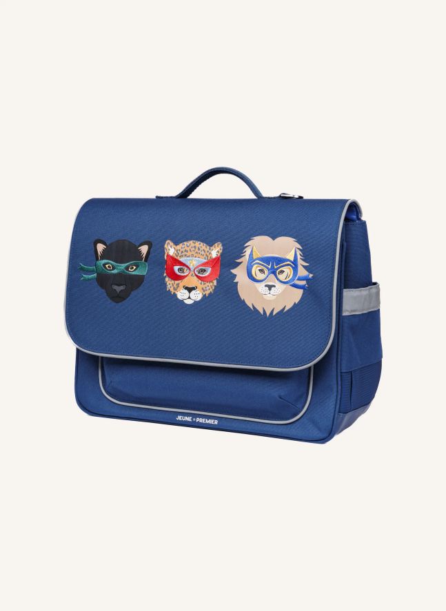 Cartable Midi Supercats | Bleu foncé