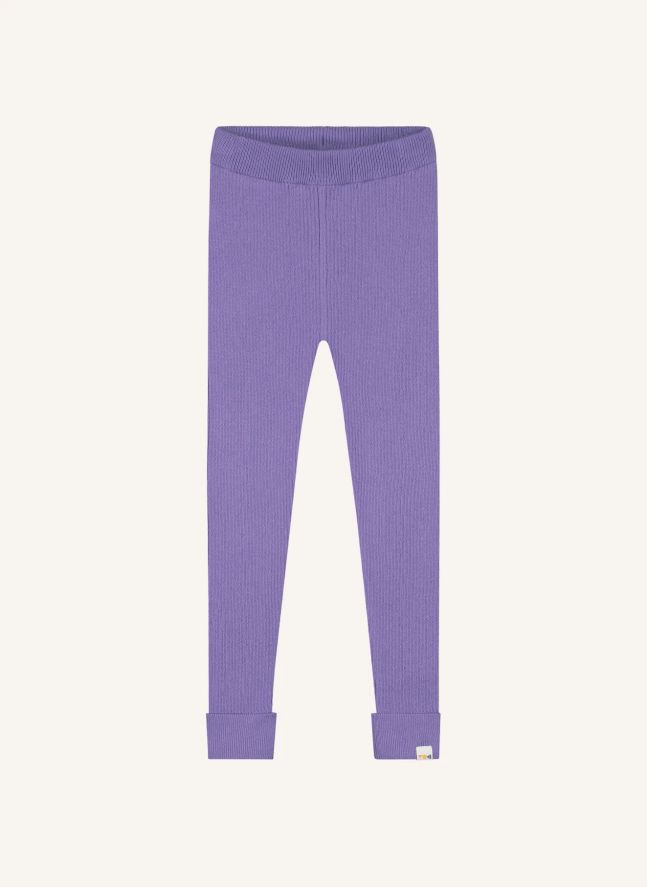 Legging de algodón orgánico acanalado | Malva