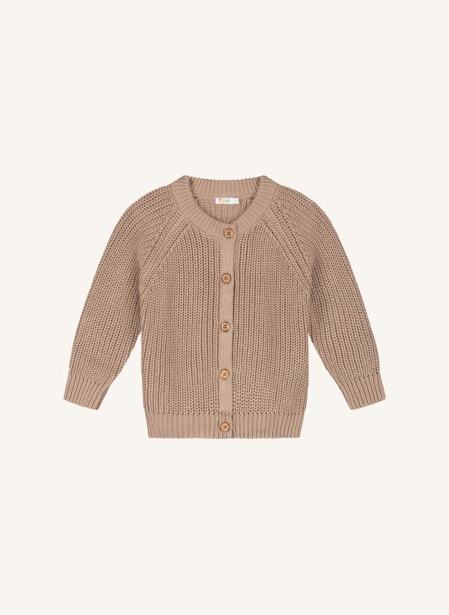 Cardigan Raglan Coton Bio | Beige