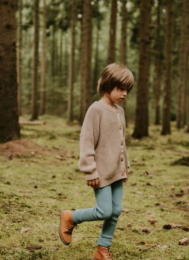 Cardigan Raglan Coton Bio | Beige