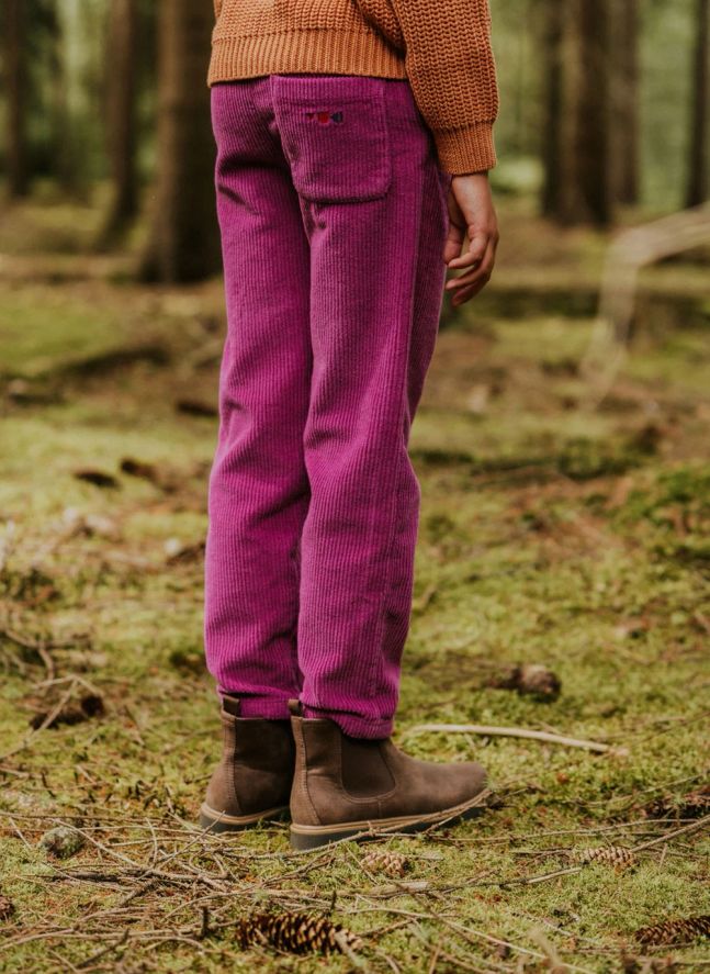 Pantalon Beau Velours Côtelé Coton Bio | Rose