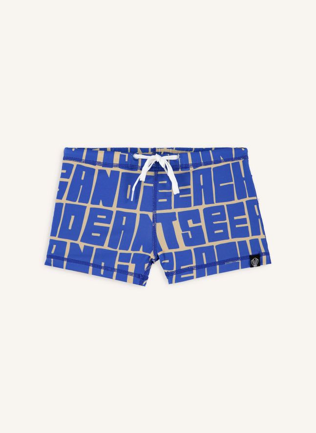 Short de Bain Anti-UV Côtelé Fibres Recyclées | Bleu