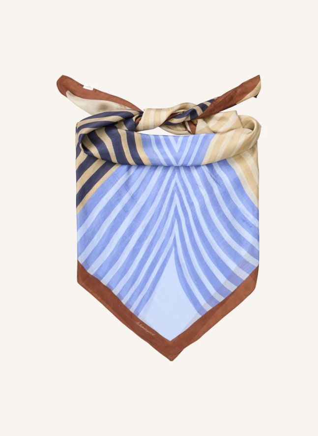Foulard Graphilia Taby Soie | Bleu