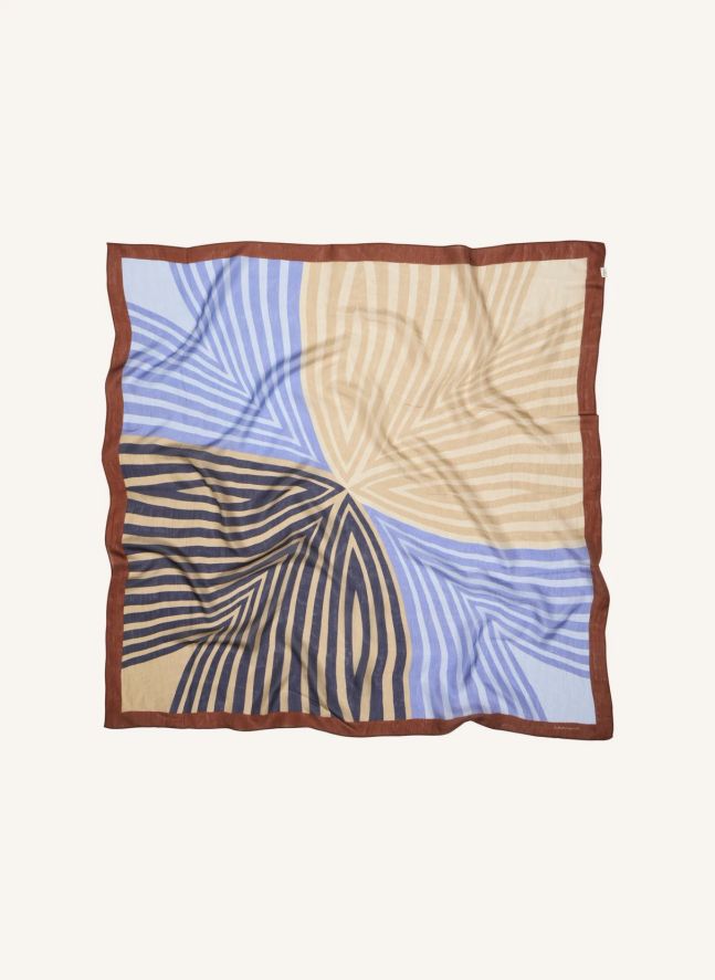 Foulard Graphilia Taby Soie | Bleu