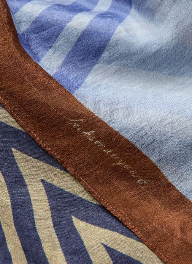 Foulard Graphilia Taby Soie | Bleu