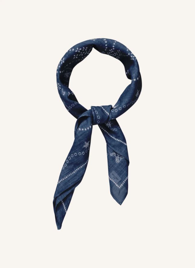 Foulard Anglaisia Coton | Bleu marine