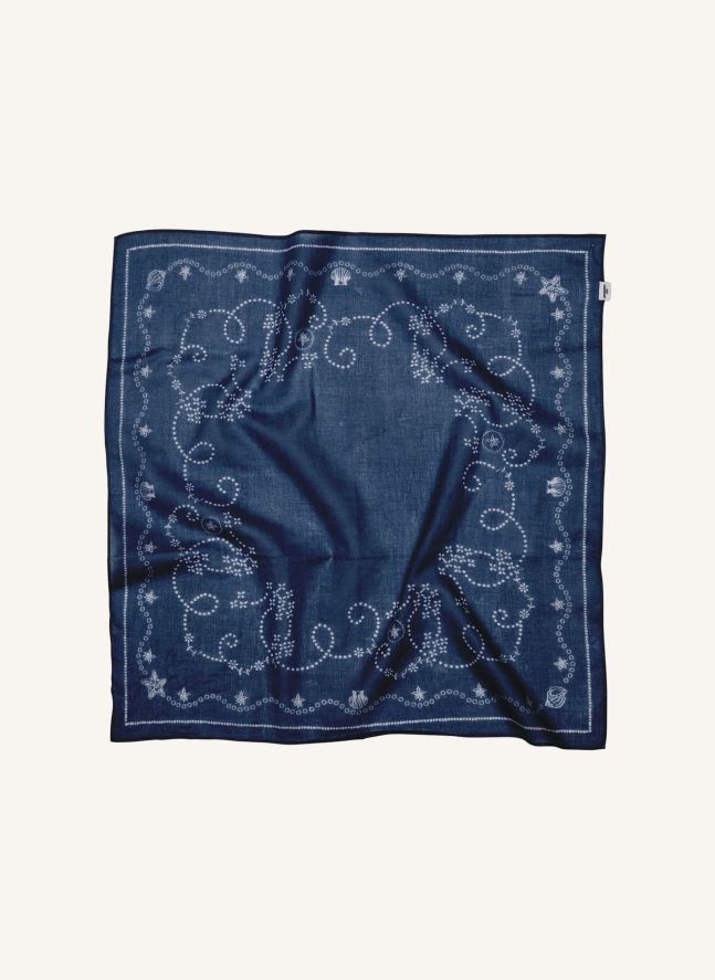 Foulard Anglaisia Coton | Bleu marine