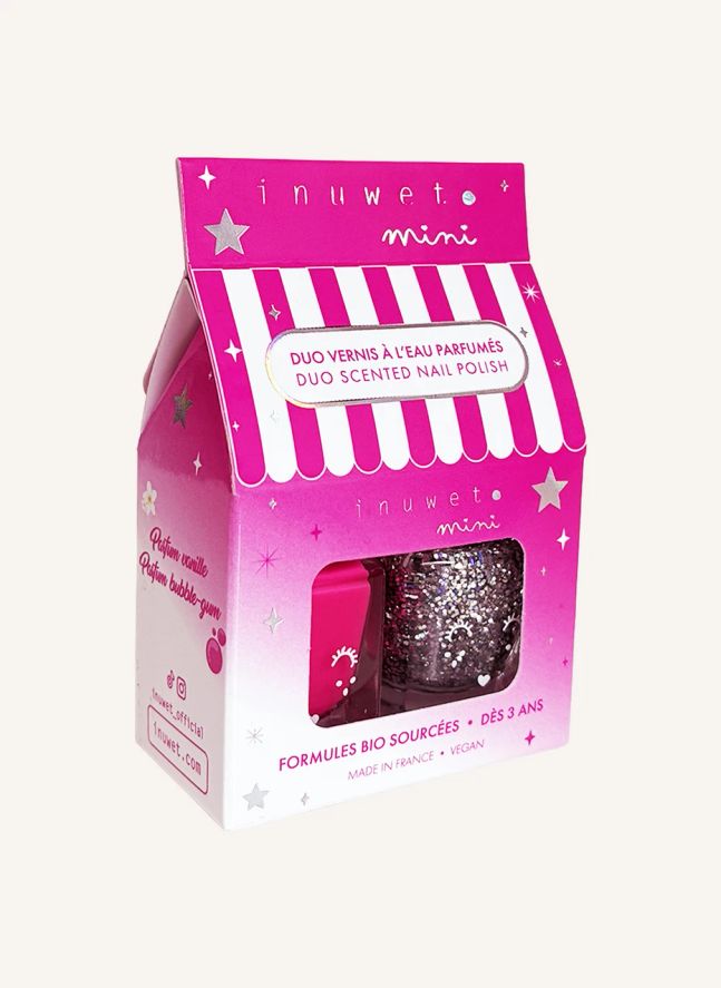 Duo vernis à l'eau Bubble gum-Vanille | Rose