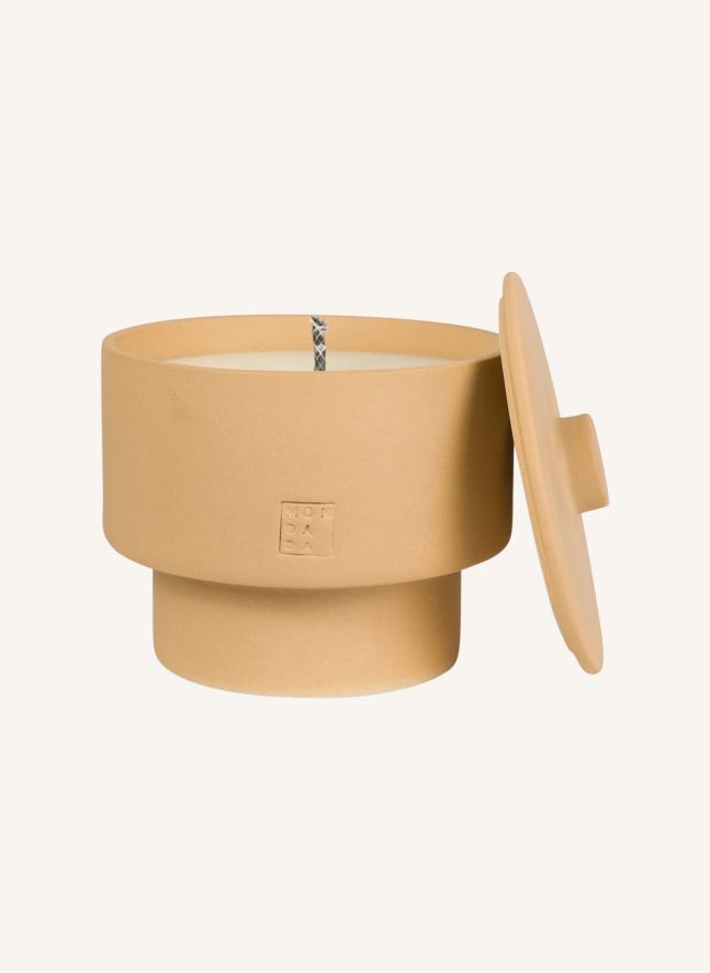 Outdoor candle with cover, neutral fragrance June Ibiza Three  | Terracotta