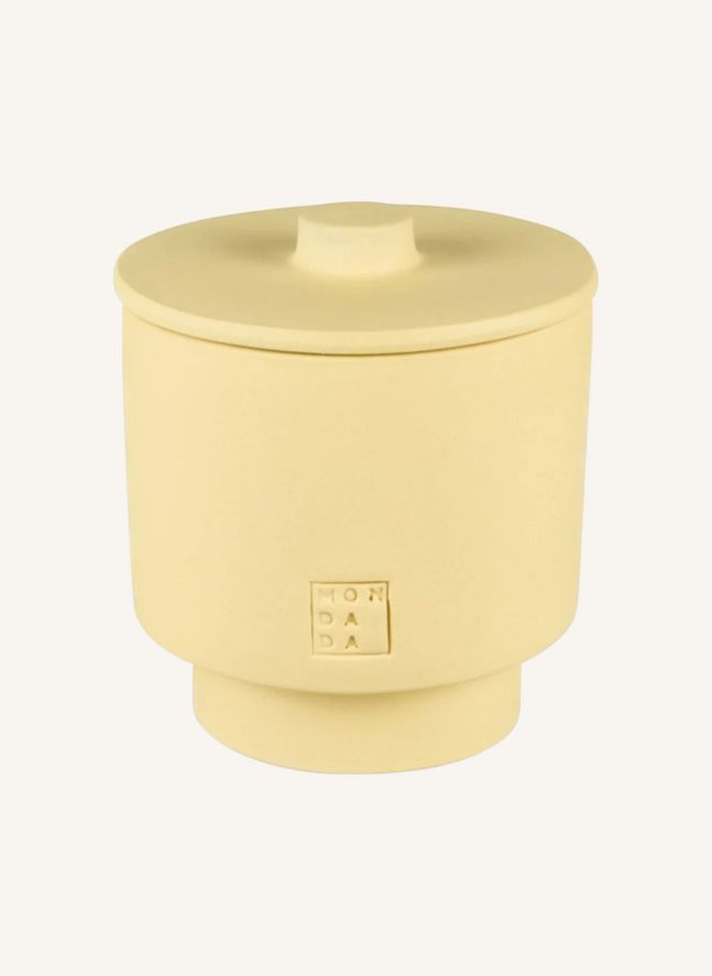 Outdoor candle with cover, neutral fragrance June Sahara One  | Pale yellow