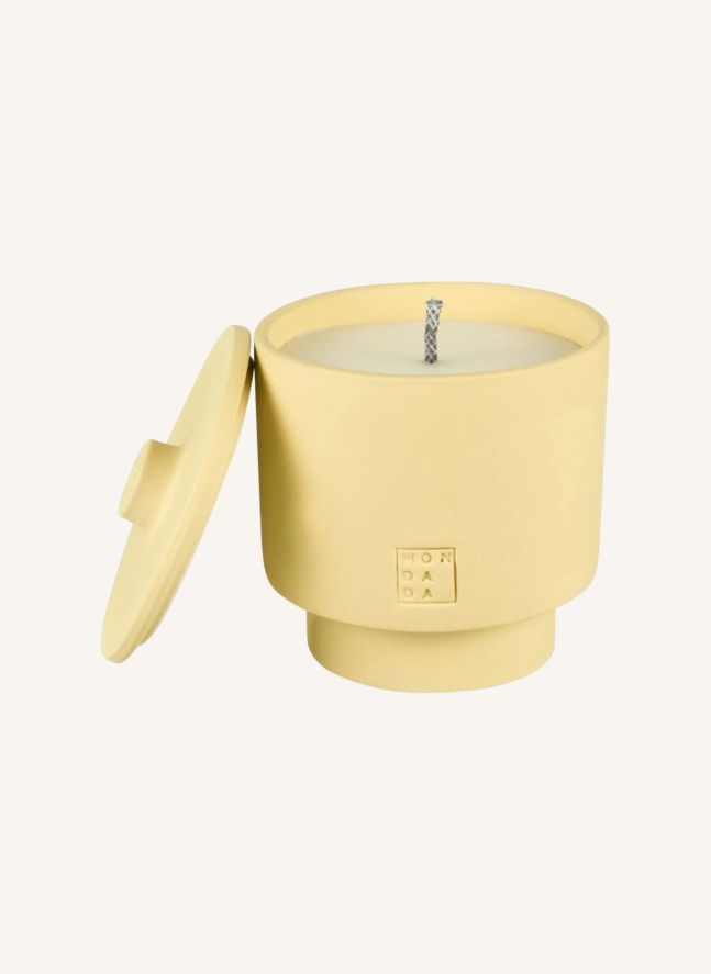Outdoor candle with cover, neutral fragrance June Sahara One  | Pale yellow