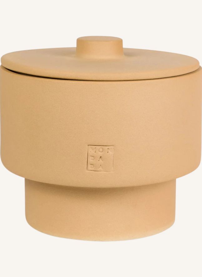 Outdoor candle with cover, neutral fragrance June Ibiza Three  | Terracotta