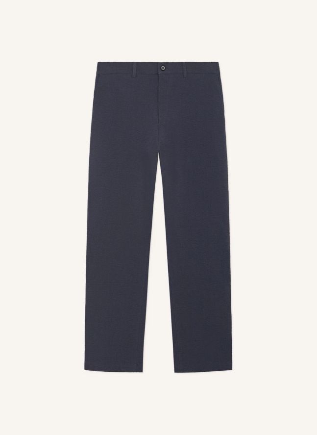 Pantalon Seersucker  | Bleu foncé