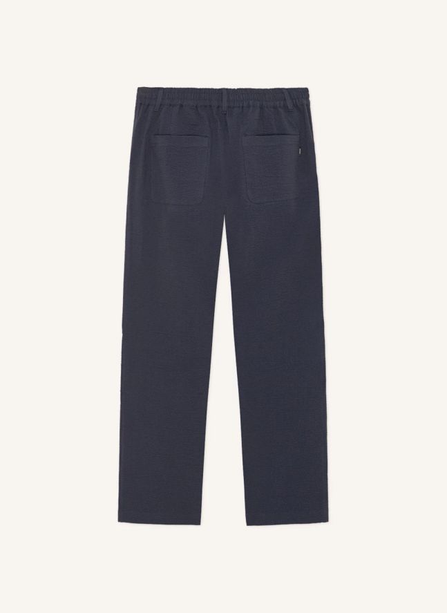 Pantalon Seersucker  | Bleu foncé