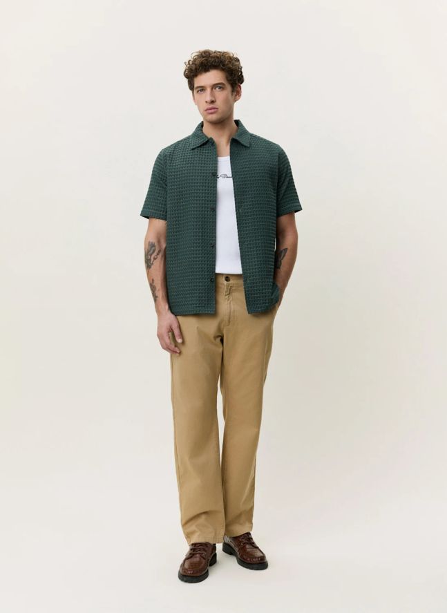 Chemise Chack Seersucker | Vert foncé