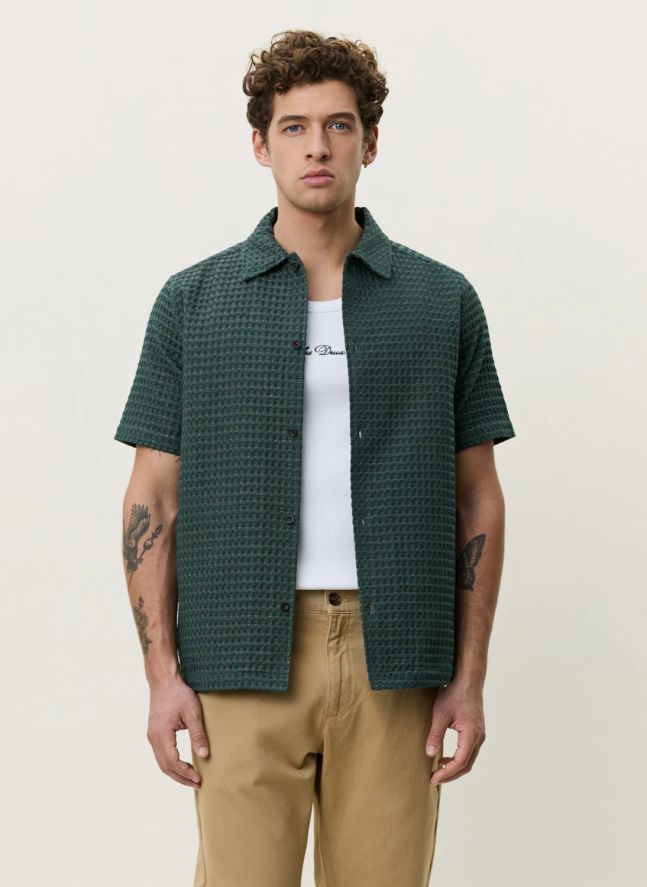 Chemise Chack Seersucker | Vert foncé