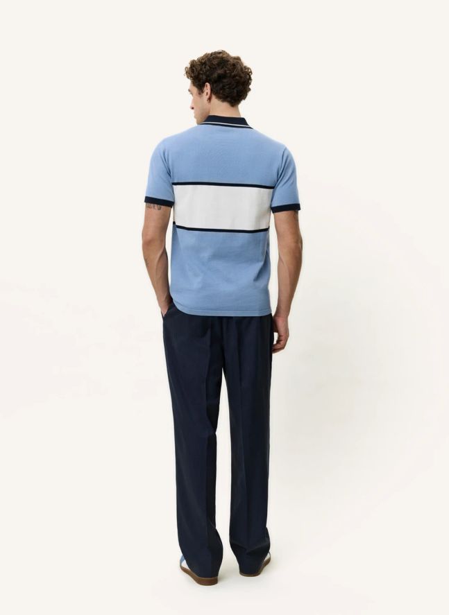 Polo Zippé | Bleu ciel