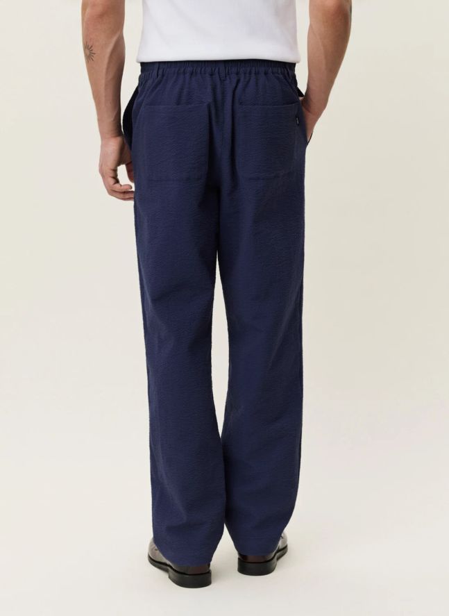 Pantalon Seersucker  | Bleu foncé
